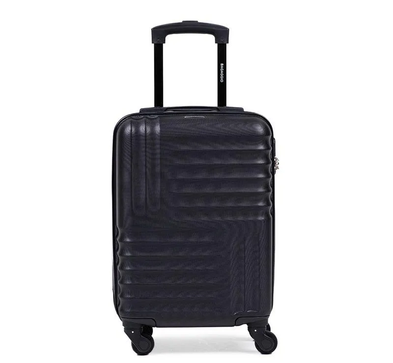 Mala de Bordo Abs PP 4 Rodas Quebec Preta