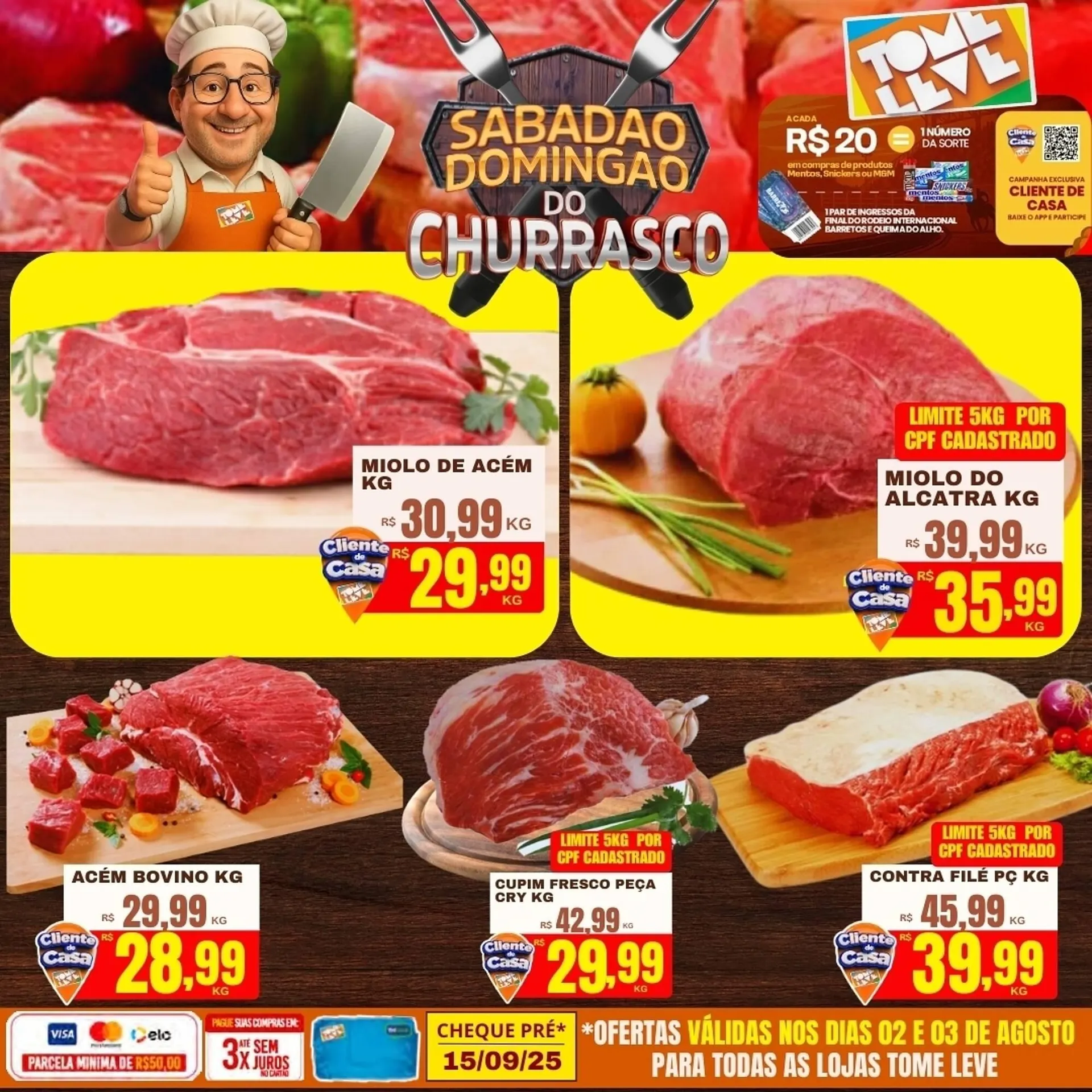 Encarte de Catálogo Tome Leve 2 de agosto até 3 de agosto 2025 - Pagina 1