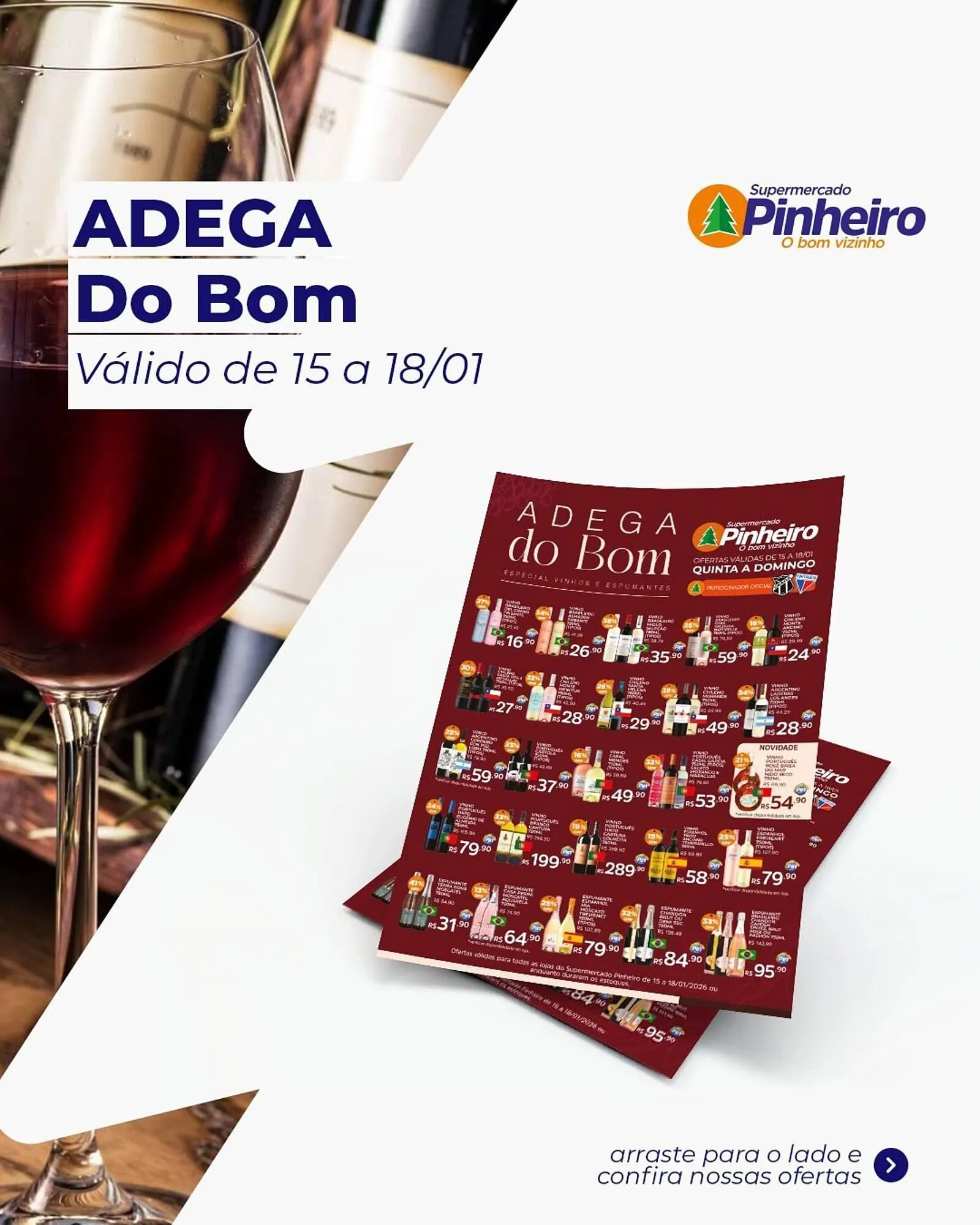 Encarte de Encarte Pinheiro Supermercado 15 de janeiro até 18 de janeiro 2026 - Pagina 1