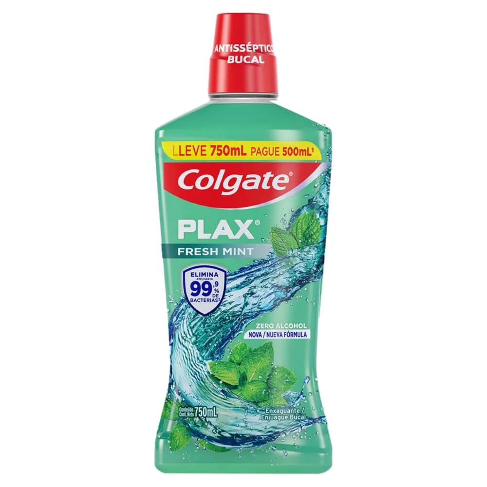 Enxaguante Bucal Plax Fresh Mint Leve 750 Pague 500ml
