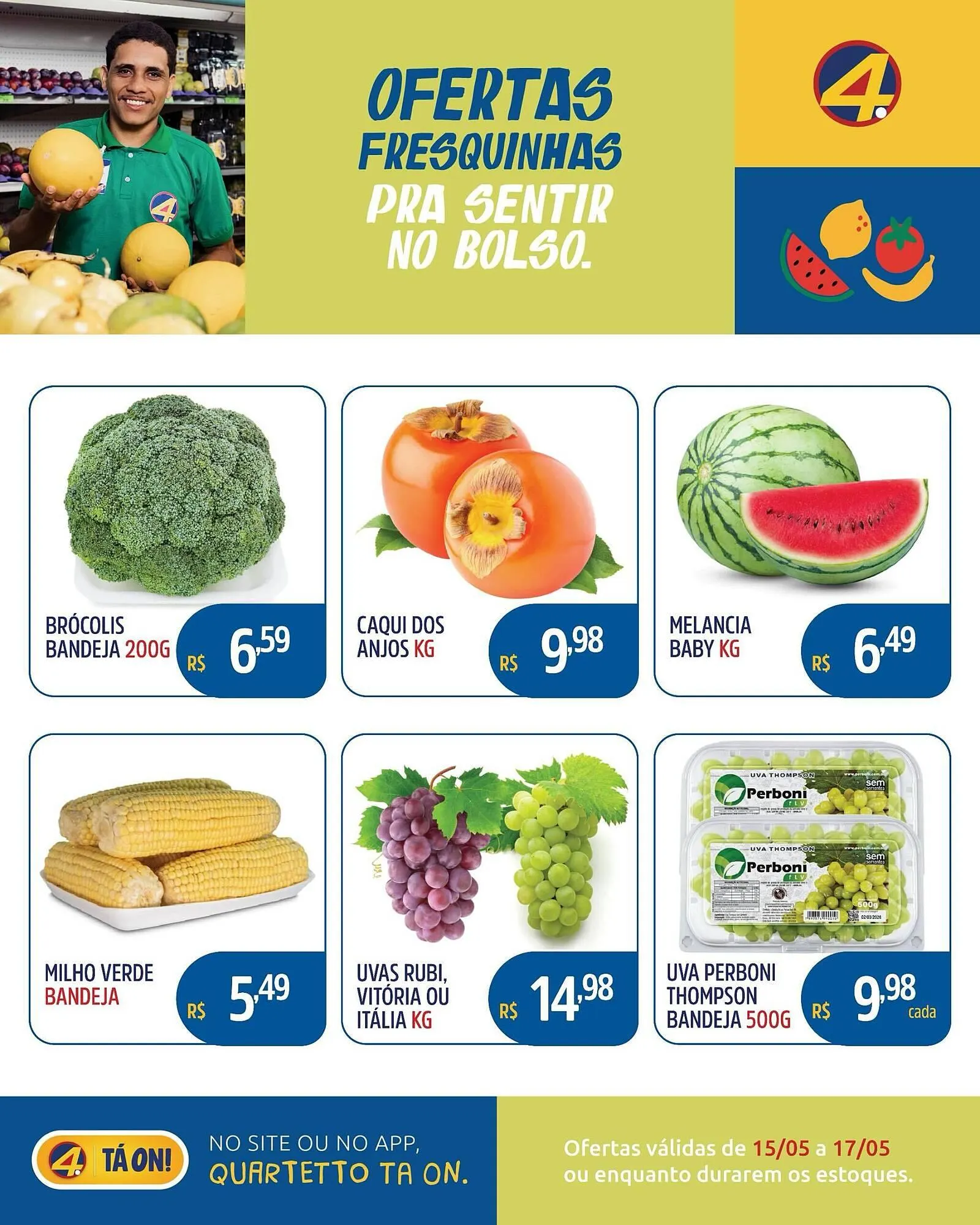 Encarte de Catálogo Quartetto Supermercados 15 de maio até 17 de maio 2026 - Pagina 2