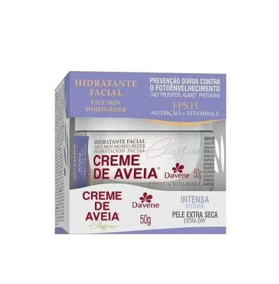 Creme Hidratante Facial Aveia Davene Intensa FPS15 50g