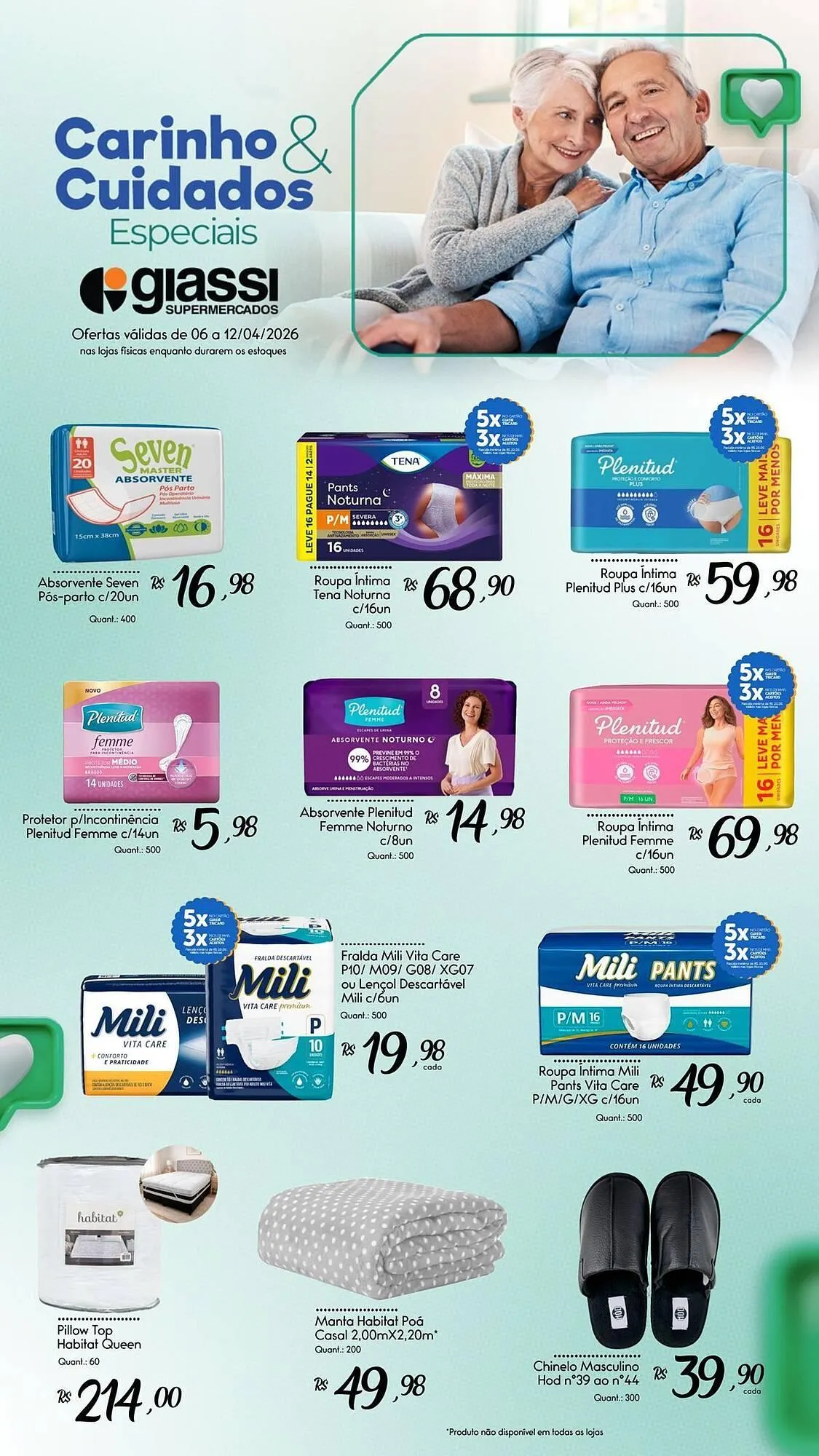 Encarte de Encarte Giassi Supermercados 6 de abril até 12 de abril 2026 - Pagina 1