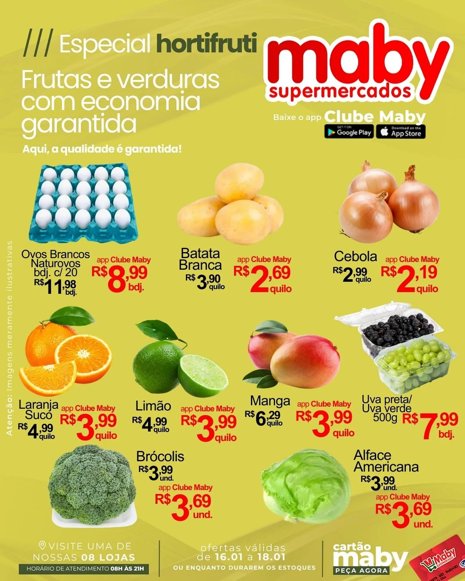 Encarte de Catálogo Maby Supermercados 16 de janeiro até 18 de janeiro 2026 - Pagina 1