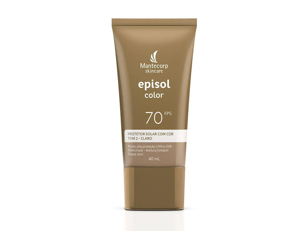 Protetor Solar Facial Episol Color Tom 2 Claro FPS70 40ml