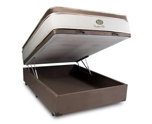 Cama Box Baú + Colchão Comfort Plus