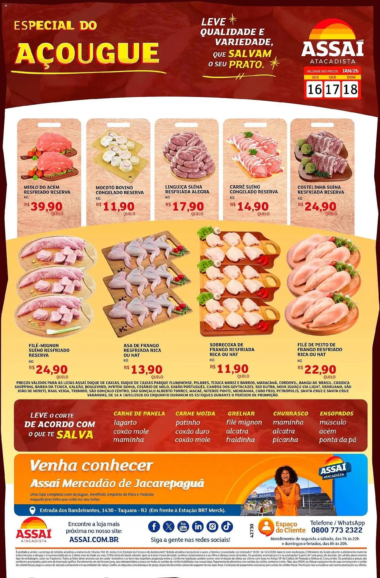 Encarte de Encarte Assaí Atacadista 16 de janeiro até 18 de janeiro 2026 - Pagina 1