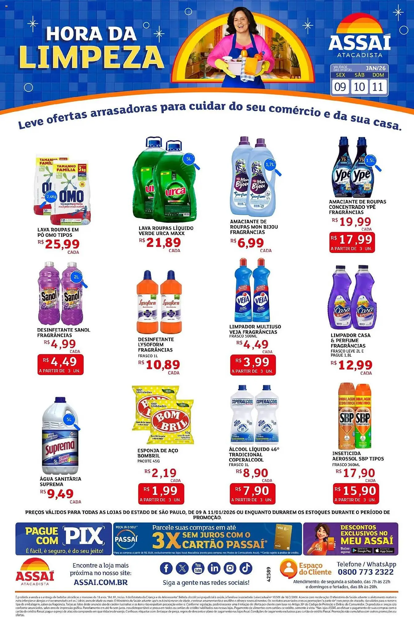 Encarte de Encarte Assaí Atacadista 9 de janeiro até 11 de janeiro 2026 - Pagina 1