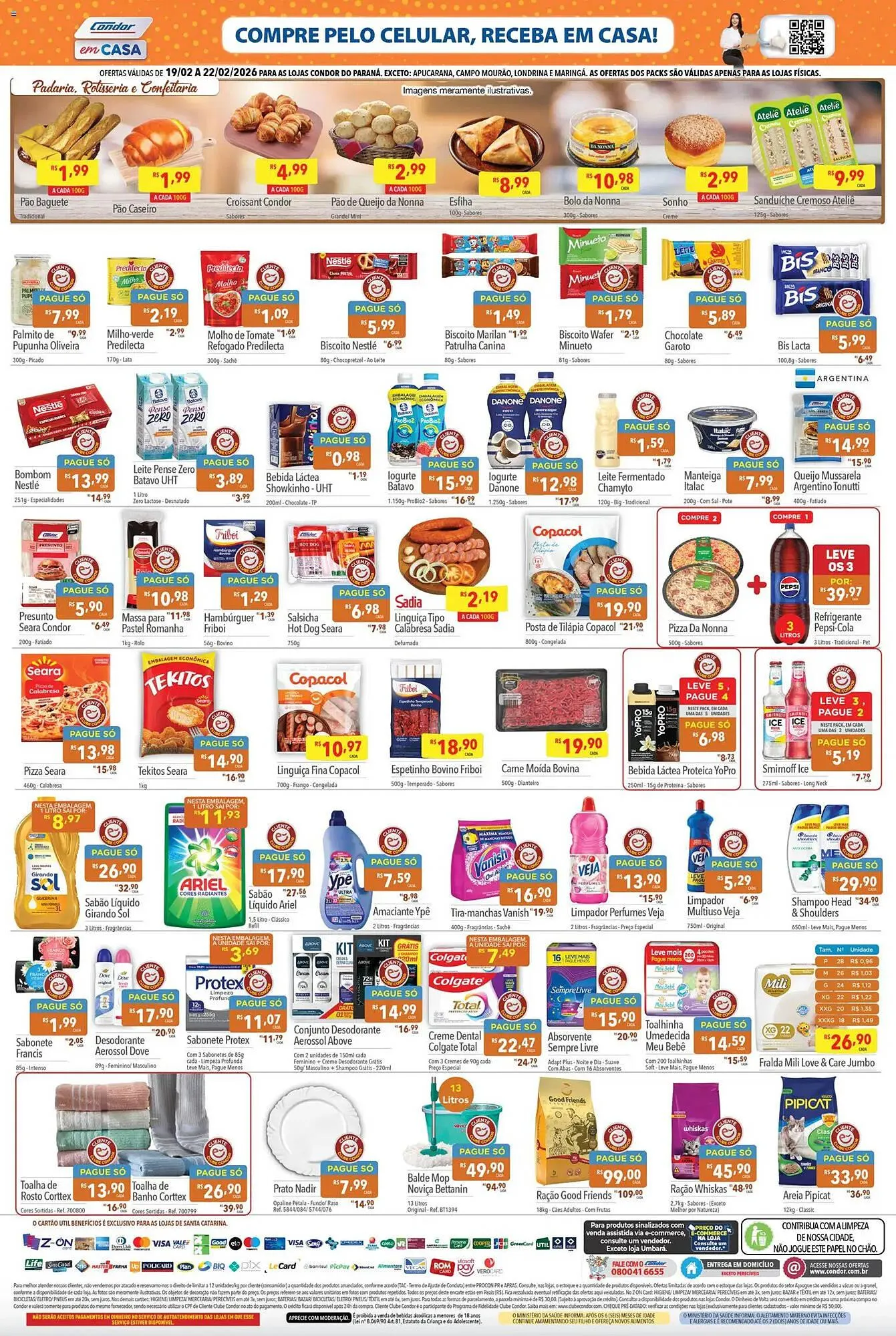 Encarte de Catálogo Supermercados Condor 19 de fevereiro até 22 de fevereiro 2026 - Pagina 2