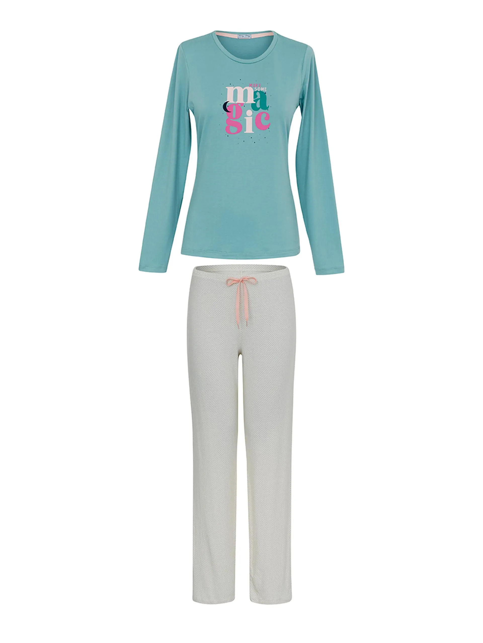 Pijama Feminino Longo Manga Longa Magic