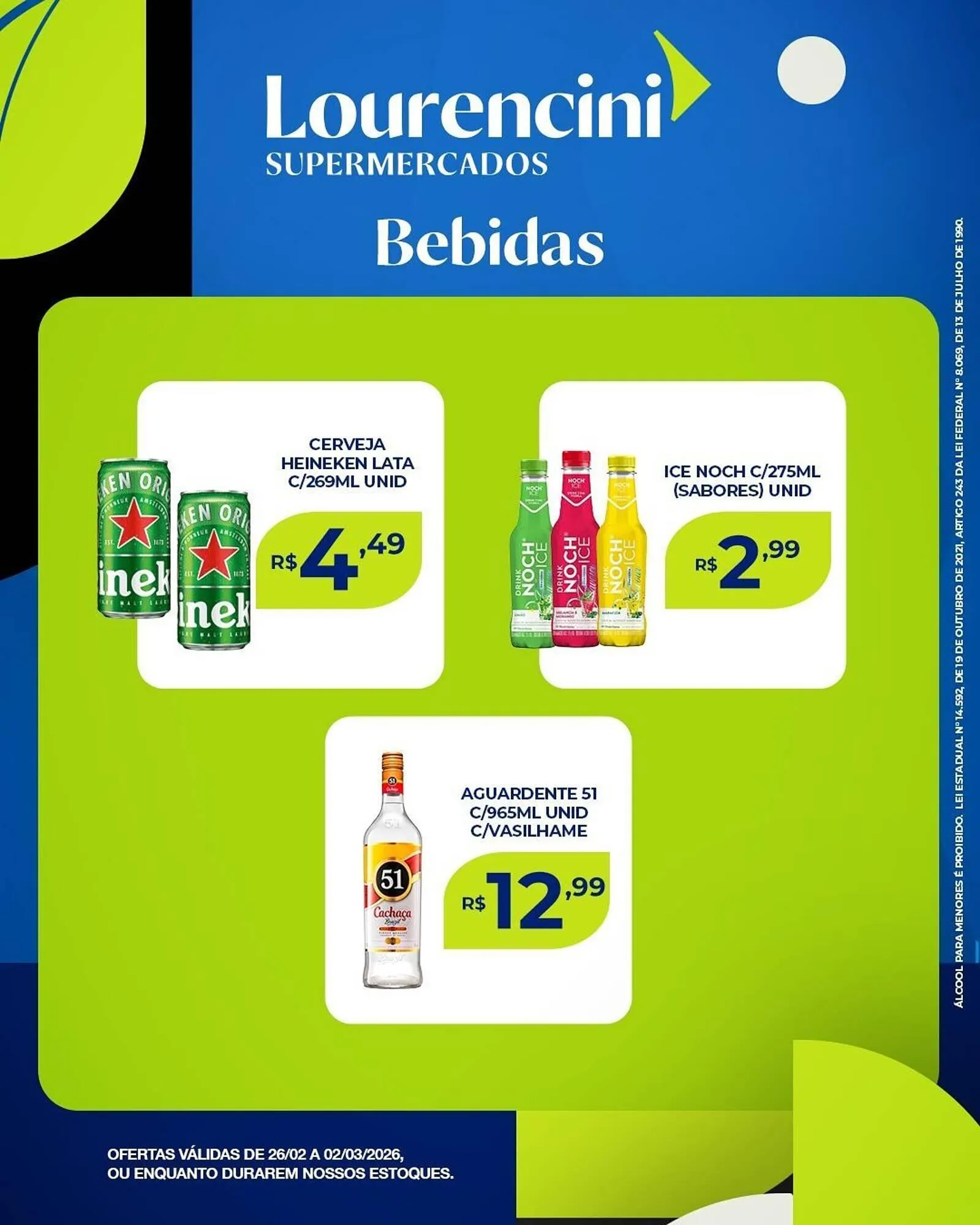 Encarte de Catálogo Lourencini Supermercados 27 de fevereiro até 2 de março 2026 - Pagina 1