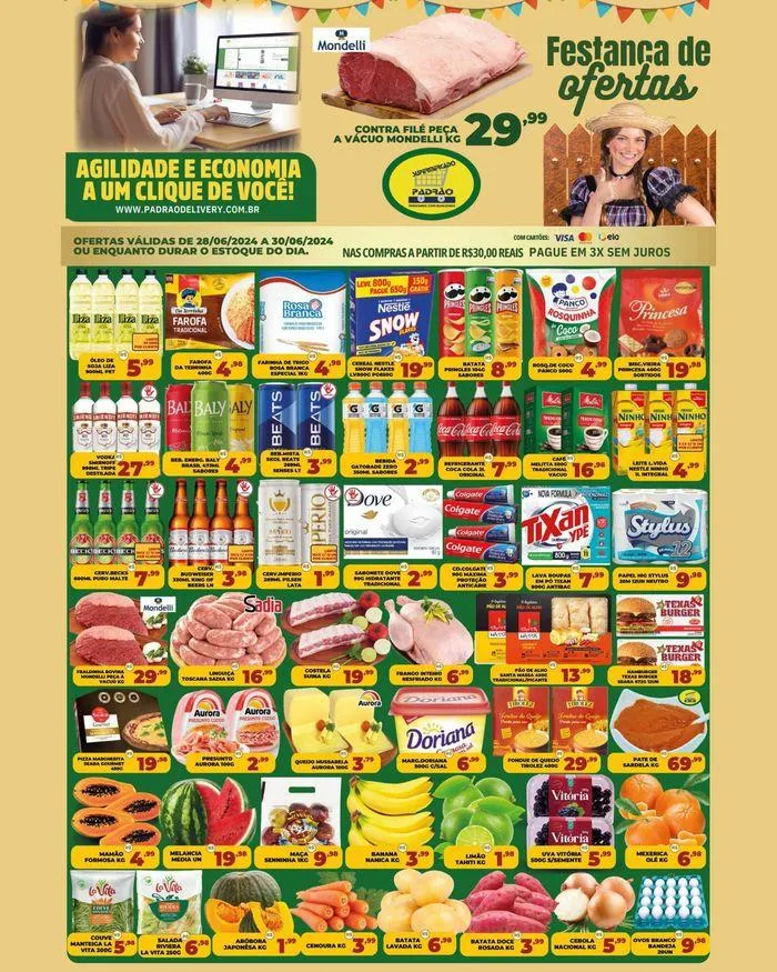 Encarte de Oferta Supermercado Padrão 27 de junho até 30 de junho 2024 - Pagina 1