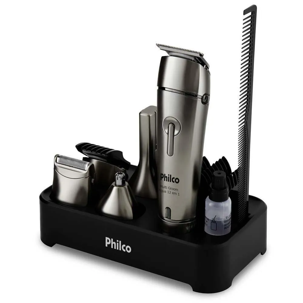 Aparador de Pelos Multigroom Aqua 12 em 1 PAP03 Philco - Bivolt