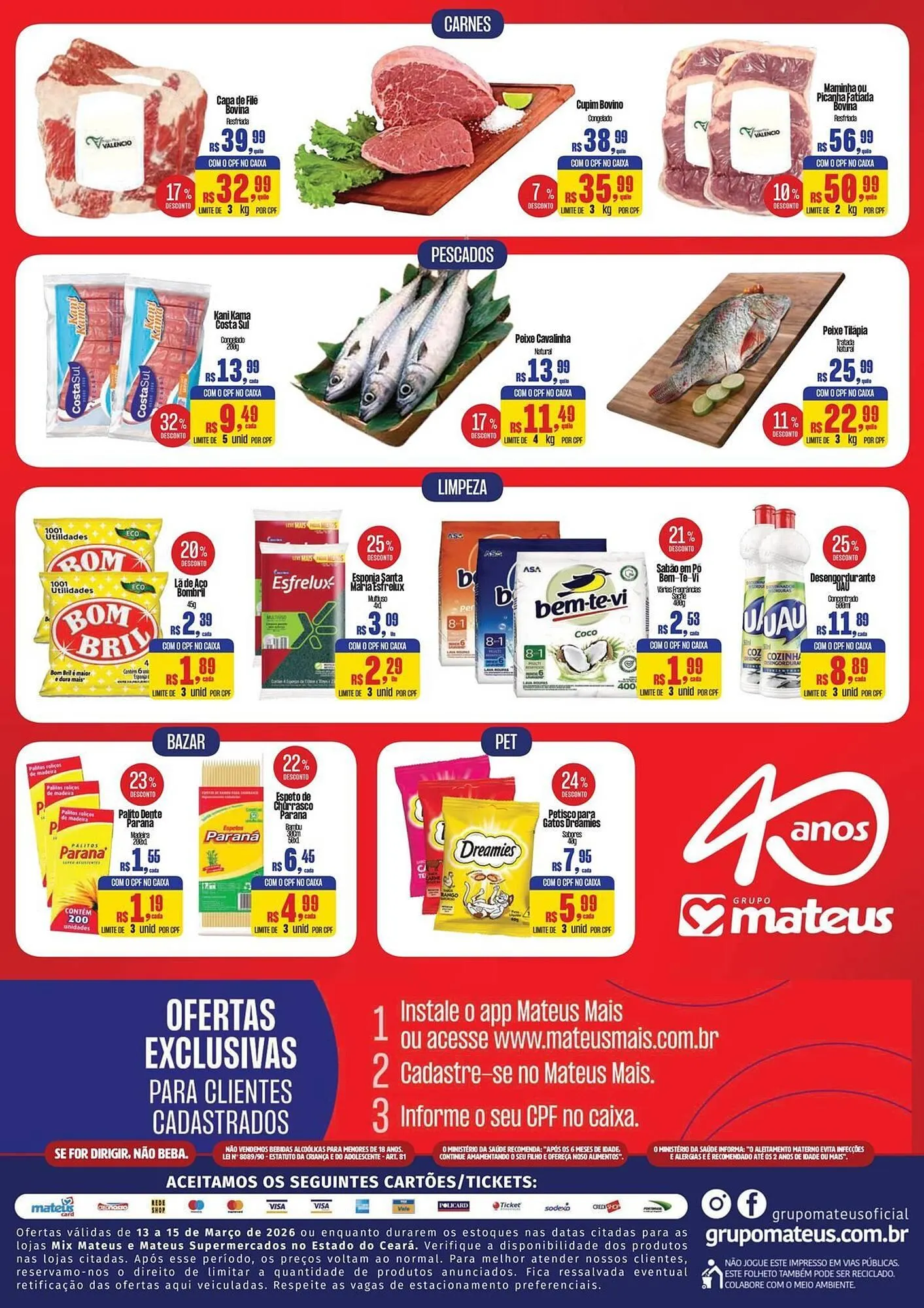 Encarte de Catálogo Supermercados Mateus 13 de março até 15 de março 2026 - Pagina 2