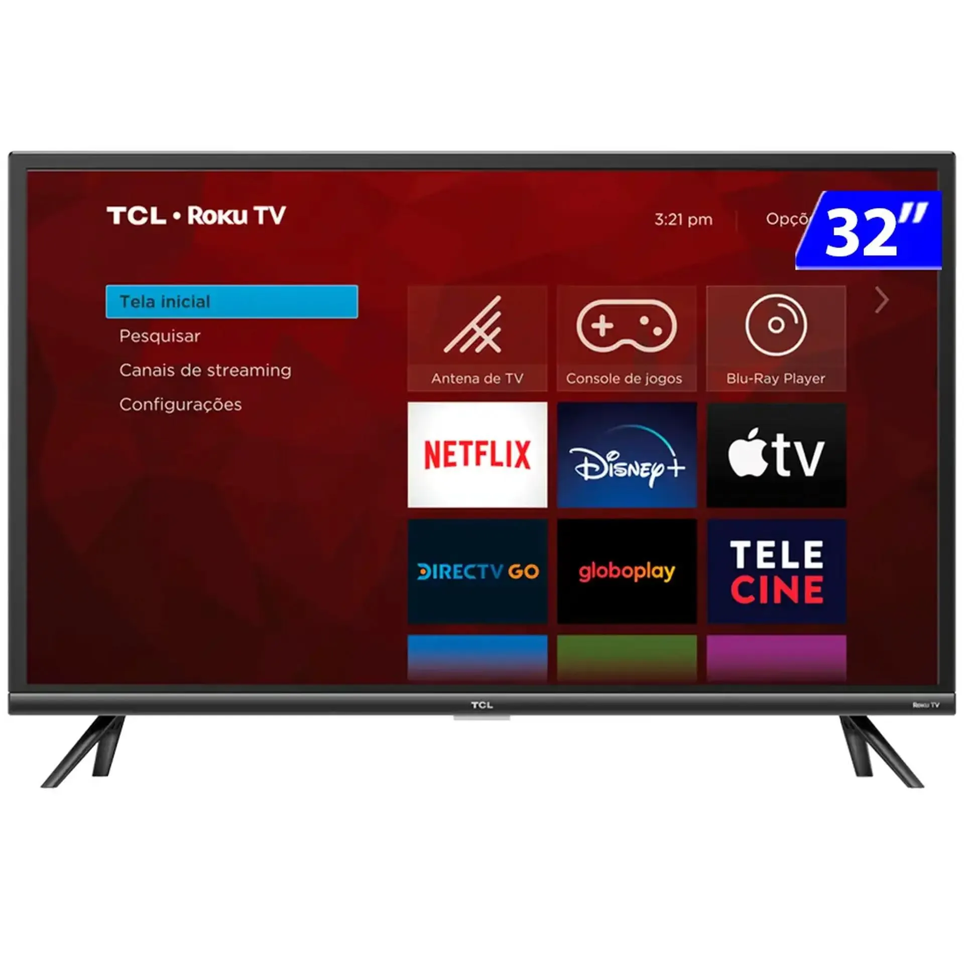Smart TV TCL Roku LED 32" HD Wi-Fi Integrado WideScreen 32RS520