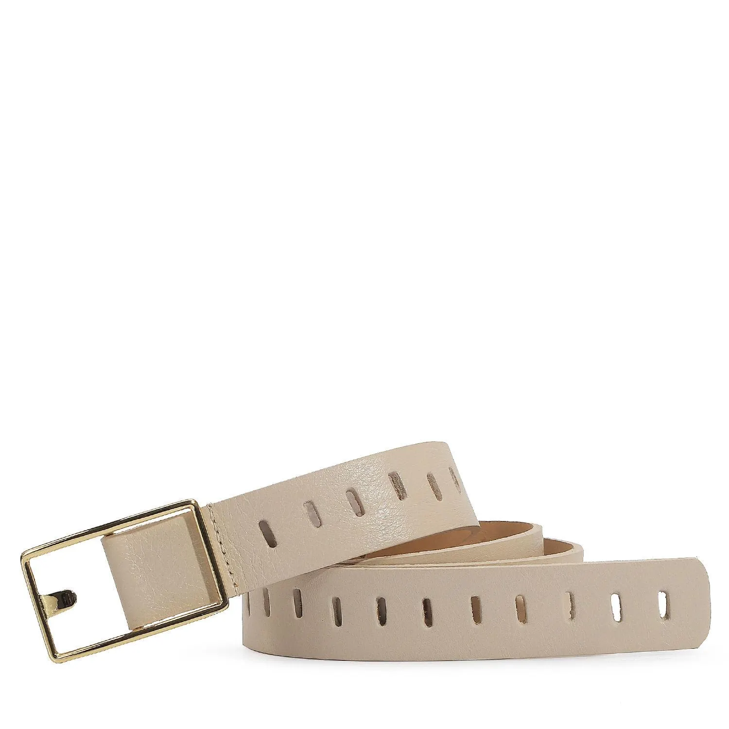 Cinto Couro Off White