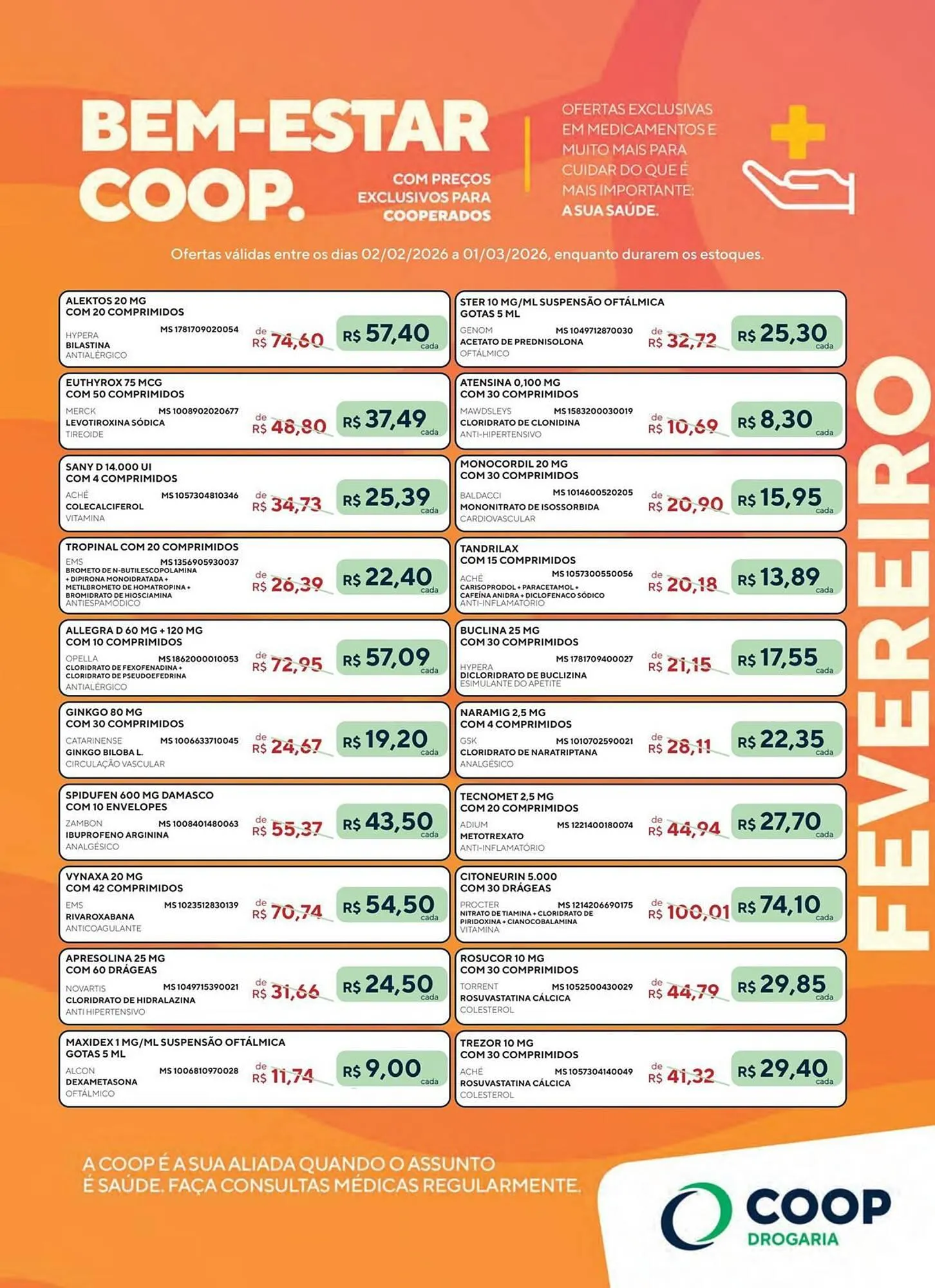 Encarte de Catálogo Drogaria Coop 2 de fevereiro até 1 de março 2026 - Pagina 19