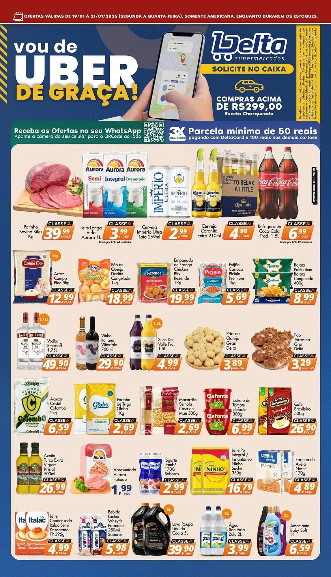 Encarte de Catálogo Delta Supermercados 19 de janeiro até 21 de janeiro 2026 - Pagina 1