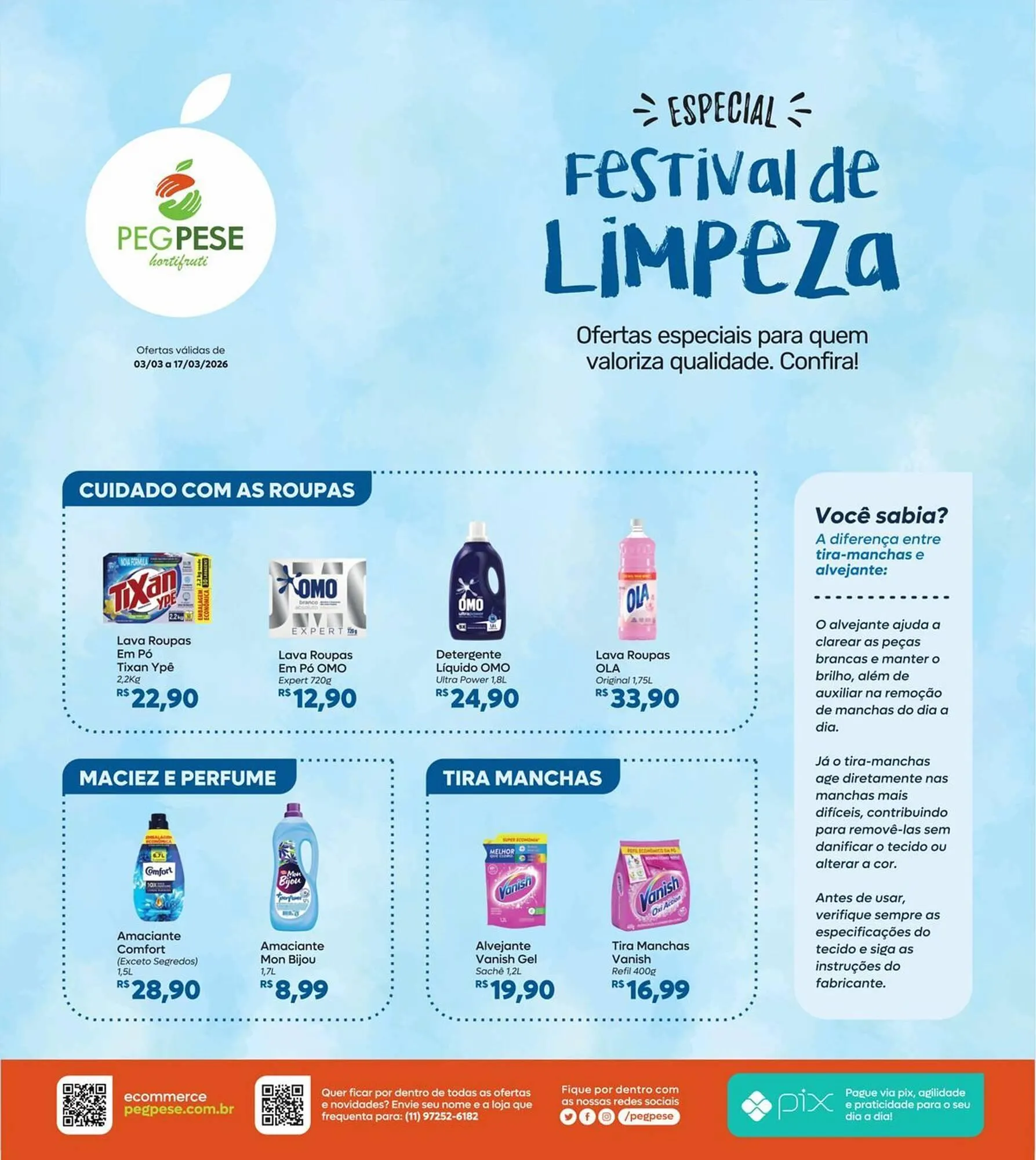 Encarte de Folheto Peg Pese 9 de março até 17 de março 2026 - Pagina 1