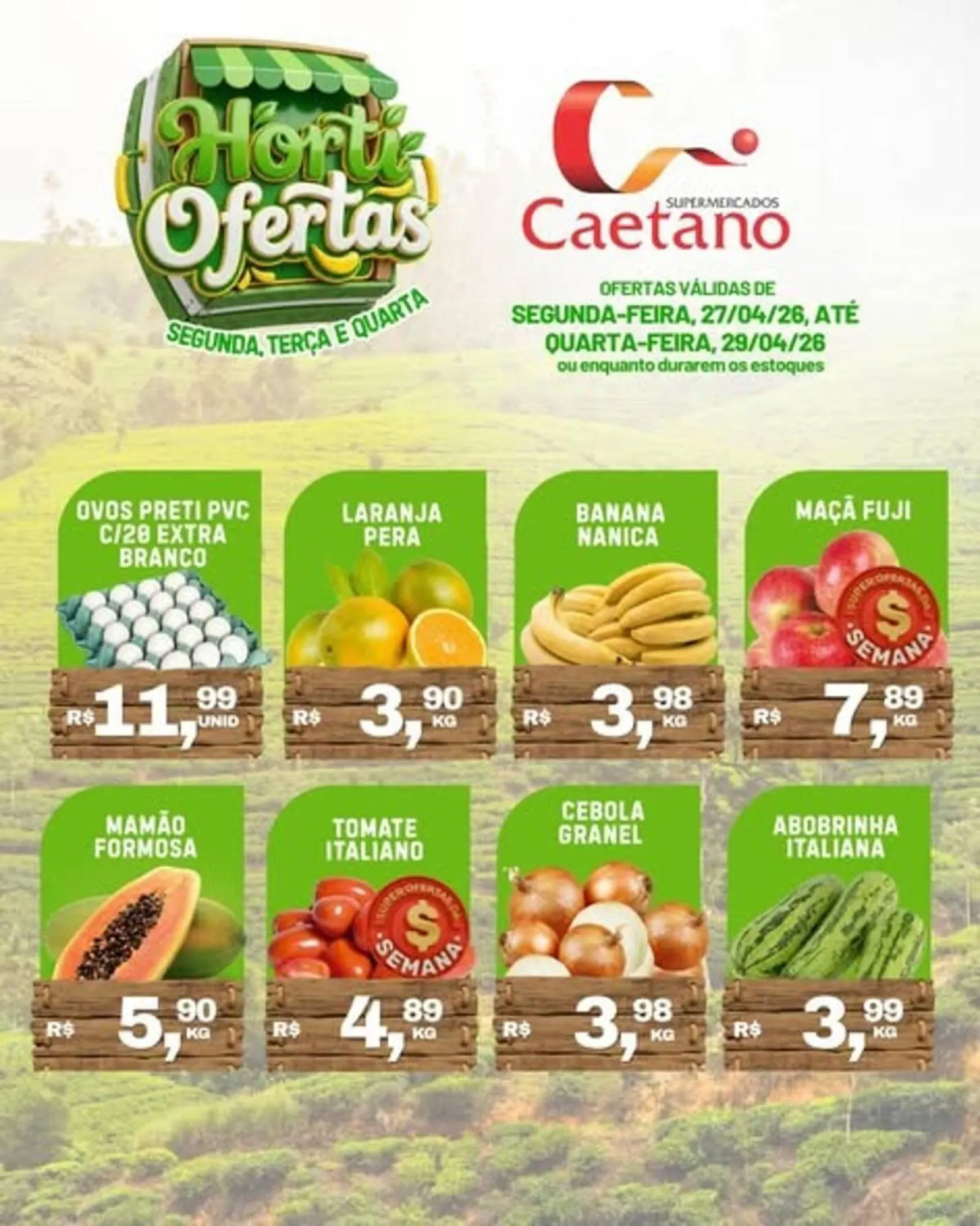 Encarte de Catálogo Supermercados Caetano 27 de abril até 29 de abril 2026 - Pagina 1