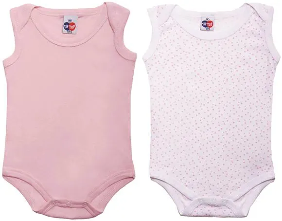 kit underwear body regata bebê tip top