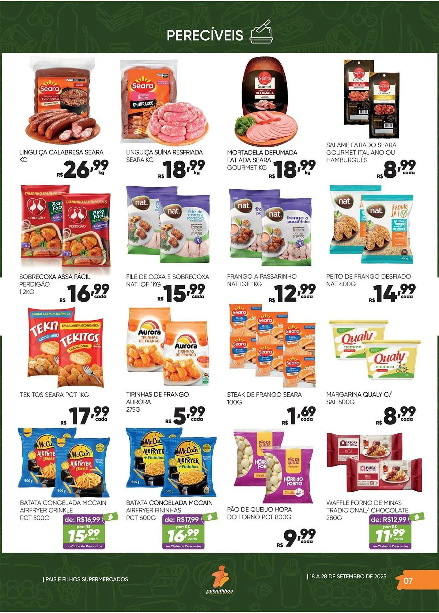 Encarte de Catálogo Pais e Filhos Supermercados 19 de setembro até 28 de setembro 2025 - Pagina 7