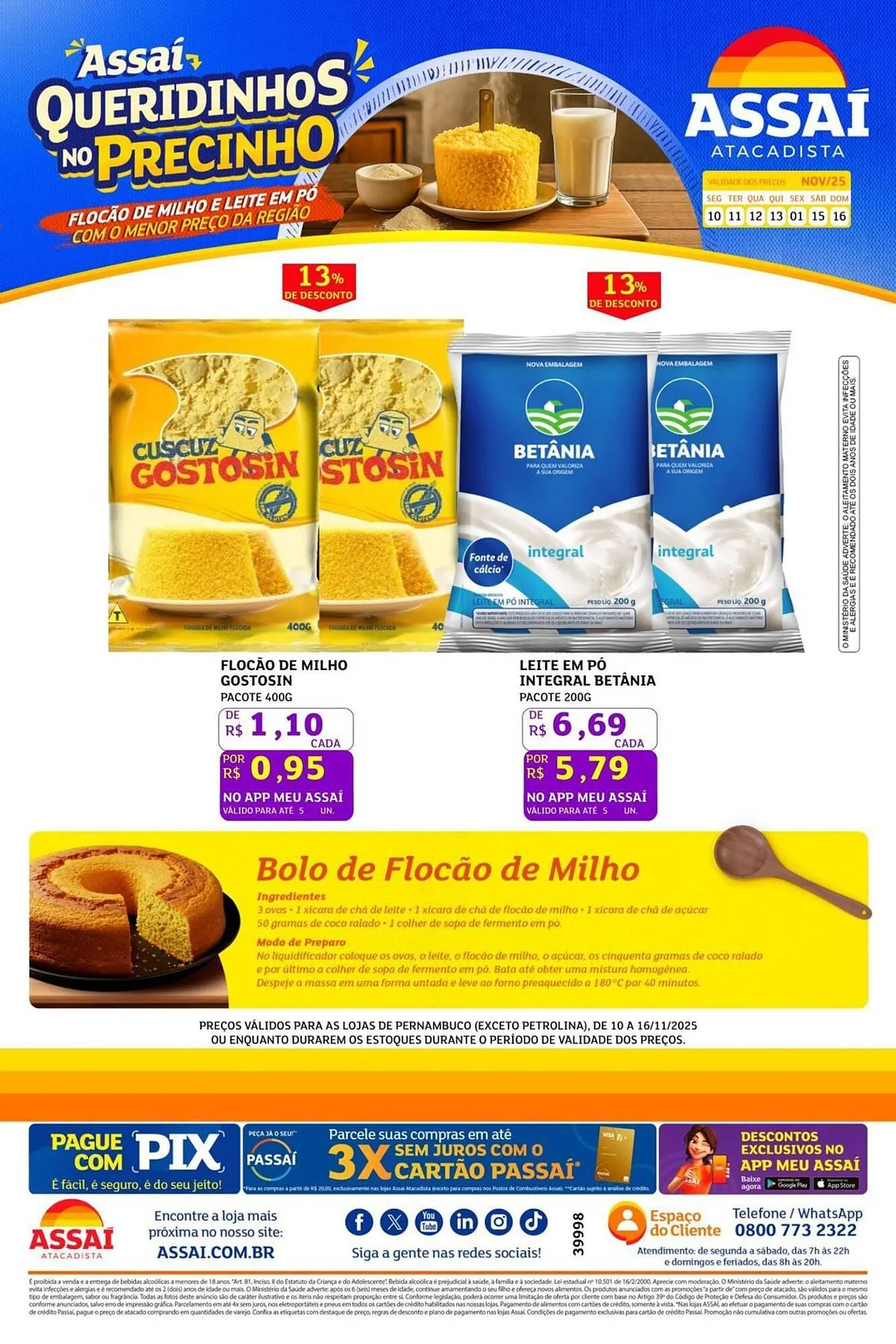 Encarte de Encarte Assaí Atacadista 10 de novembro até 16 de novembro 2025 - Pagina 1