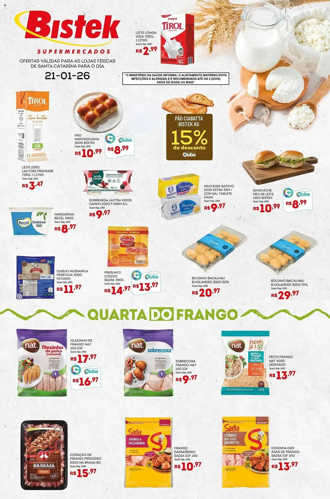 Encarte de Encarte Bistek Supermercados 21 de janeiro até 21 de janeiro 2026 - Pagina 1