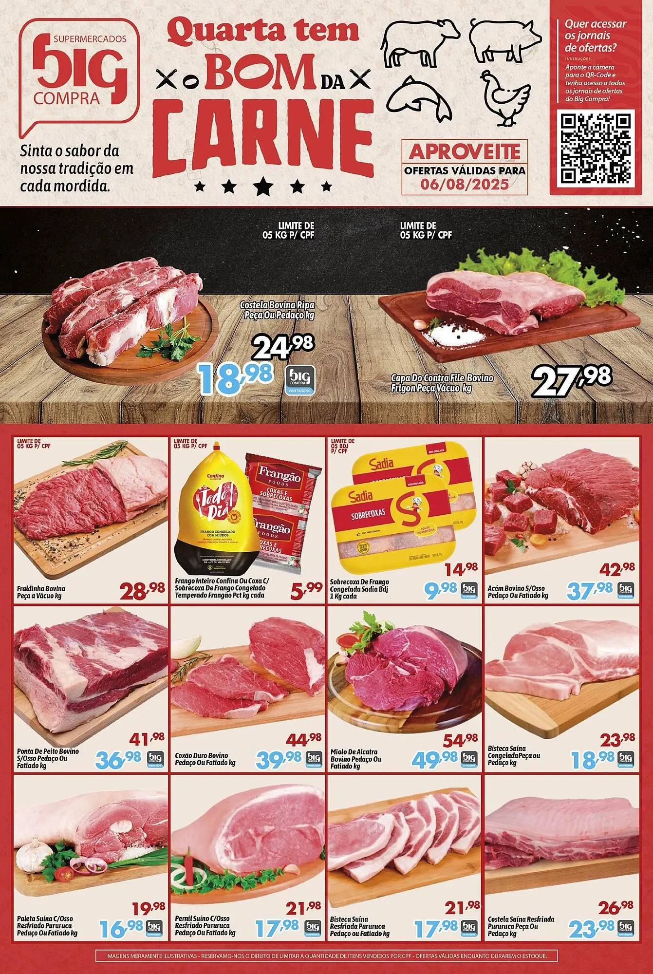 Encarte de Catálogo Supermercados Big Compra 6 de agosto até 8 de agosto 2025 - Pagina 1