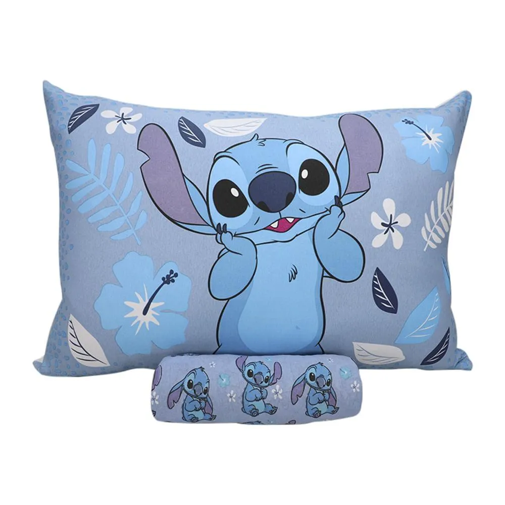 Jogo Cama Solteiro Disney Stitch Blue 30cm 2 Peças 0310423SB - Portallar