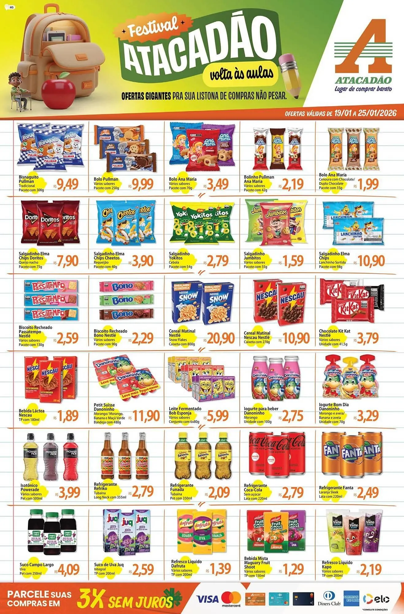 Encarte de Folheto Atacadão 19 de janeiro até 25 de janeiro 2026 - Pagina 1