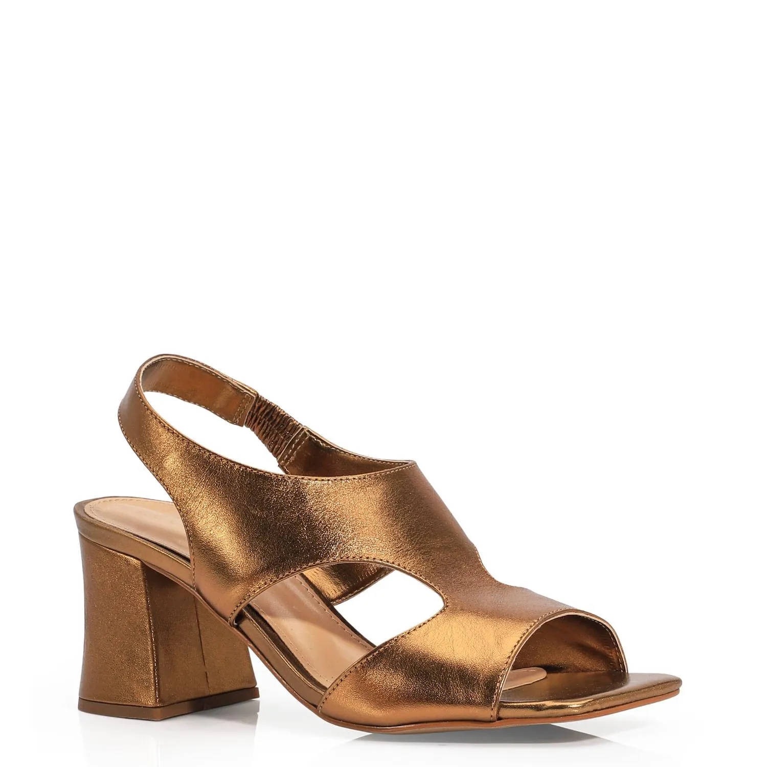 Sandália Couro Bronze