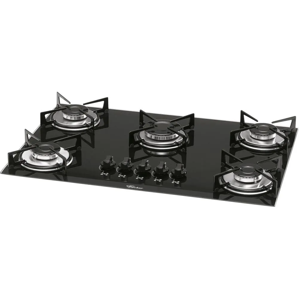 Cooktop Fischer 5 Bocas Preto - 1642-6985 Bivolt