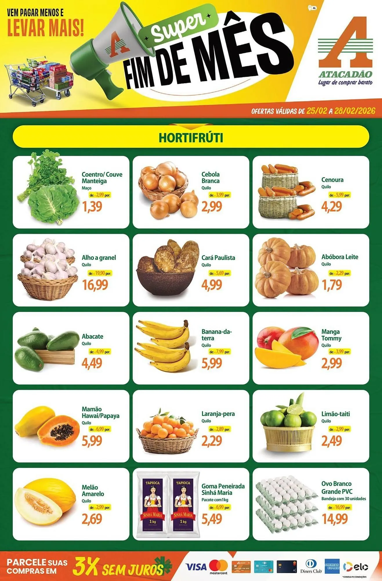 Encarte de Folheto Atacadão 25 de fevereiro até 28 de fevereiro 2026 - Pagina 1