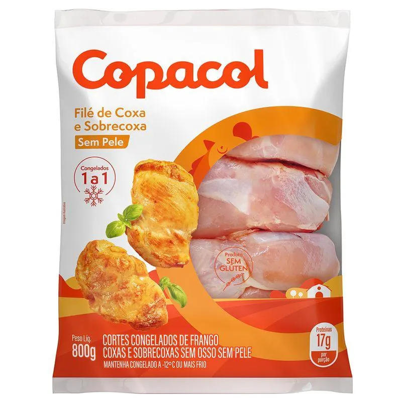 Filé Coxa Sobrecoxa Frango Copacol 800g