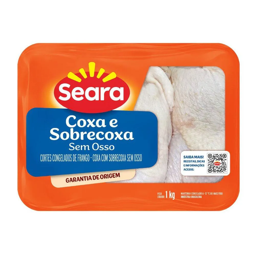 Filé Coxa Sobrecoxa Frango Seara Sem Osso 1Kg