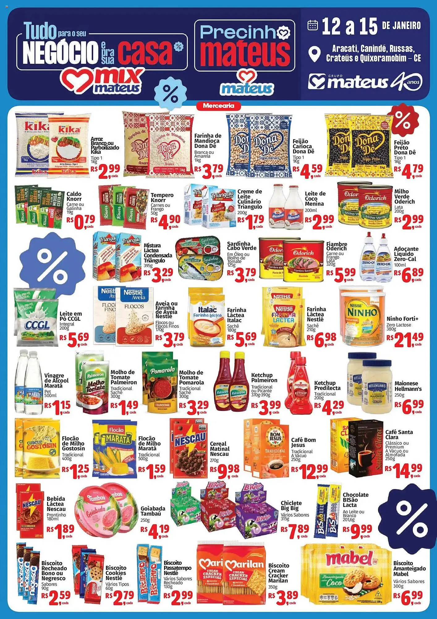 Encarte de Catálogo Supermercados Mateus 12 de janeiro até 15 de janeiro 2026 - Pagina 1