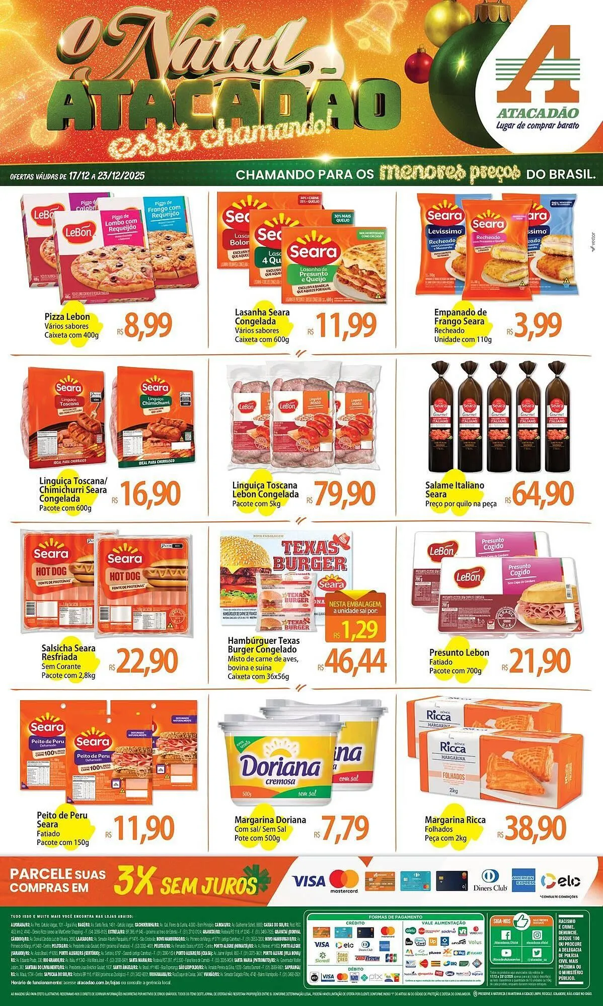 Encarte de Folheto Atacadão 17 de dezembro até 23 de dezembro 2025 - Pagina 1