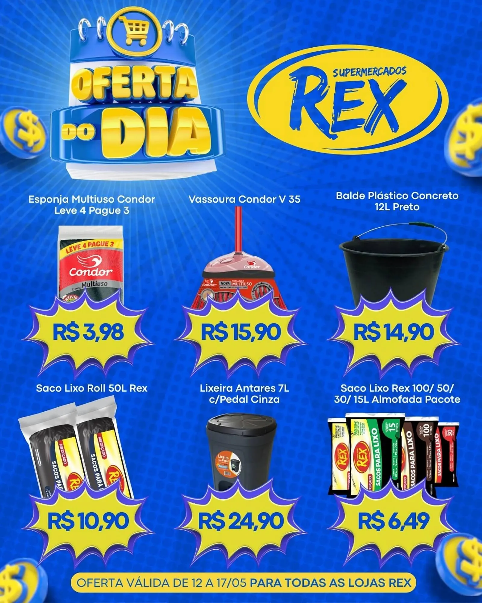 Encarte de Catálogo Supermercados Rex 14 de maio até 17 de maio 2026 - Pagina 1