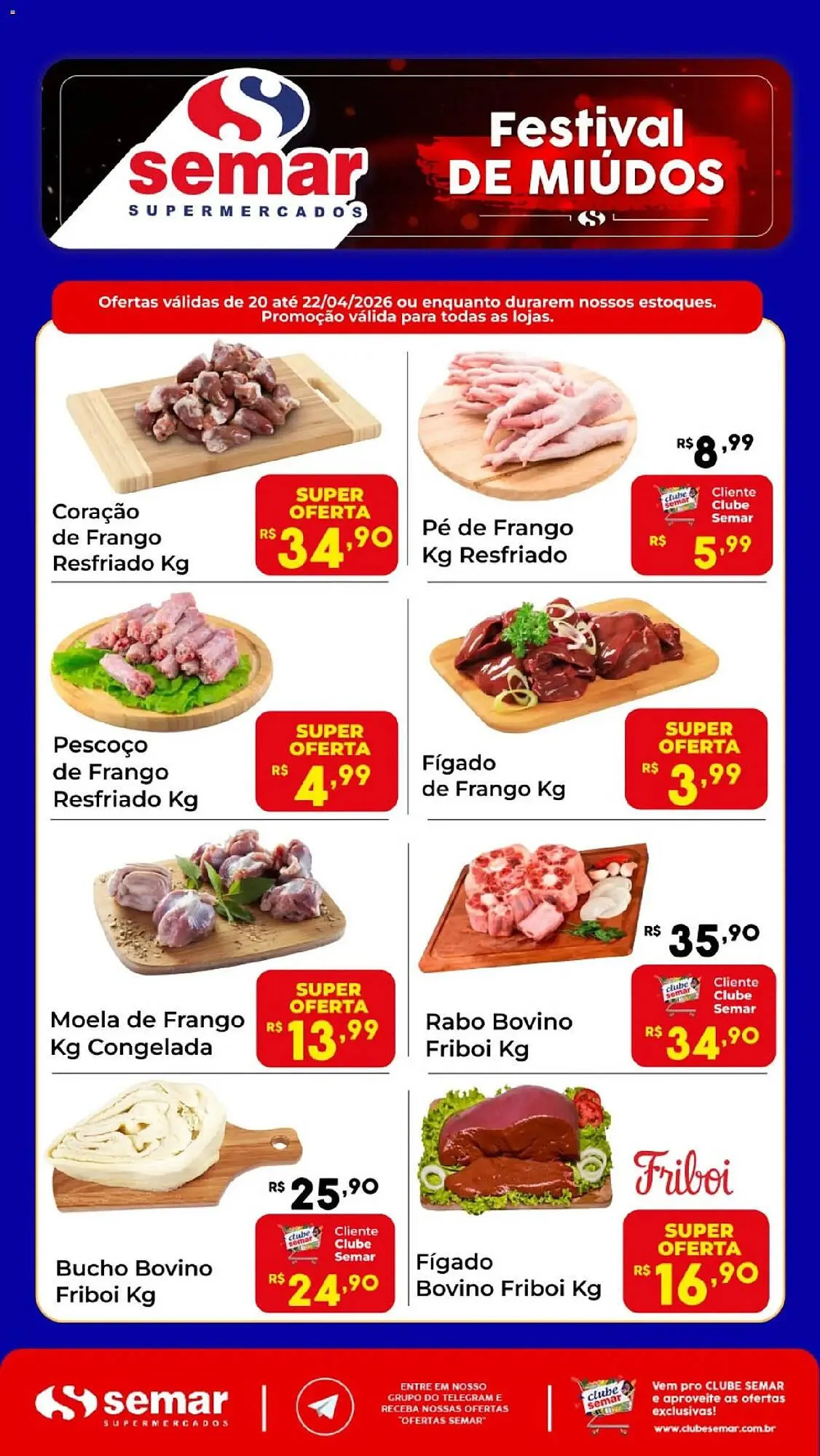 Encarte de Folheto Semar Supermercado 20 de abril até 22 de abril 2026 - Pagina 1