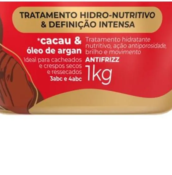 Creme para Pentear Salon Line Cachos dos Sonhos Chocolate 3 em 1 Multy 1kg