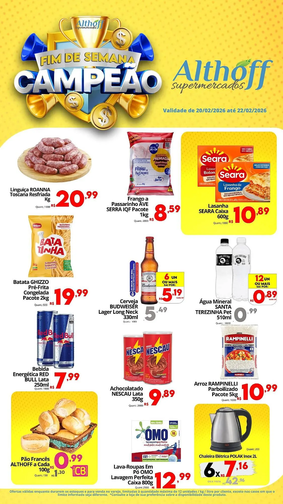 Encarte de Encarte Althoff Supermercados 20 de fevereiro até 22 de fevereiro 2026 - Pagina 3