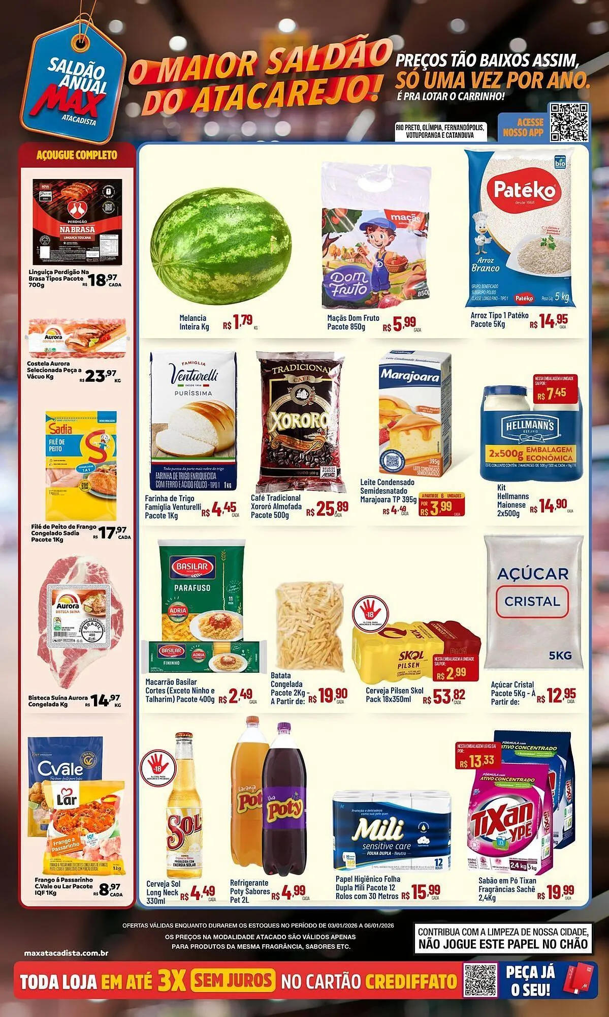 Encarte de Encarte Max Atacadista 3 de janeiro até 6 de janeiro 2026 - Pagina 1