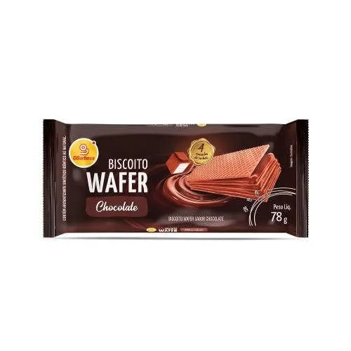Biscoito Wafer GBarbosa Chocolate 78g