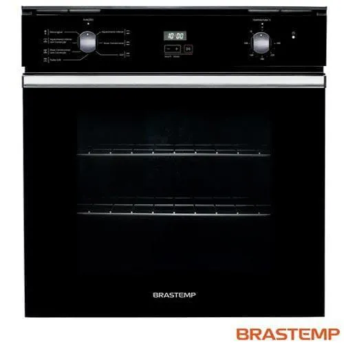 Forno Elétrico de Embutir Brastemp com 78L (liquidas) 84L (Bruto) de Capacidade e Grill Preto- BOC84AE