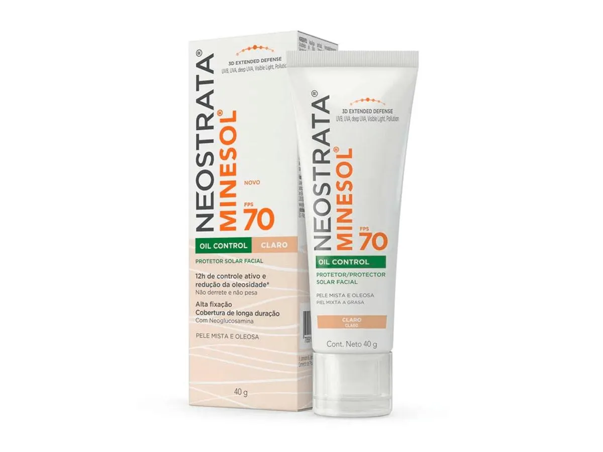 Protetor Solar Facial Neostrata Minesol Oil Control Claro FPS70 40g