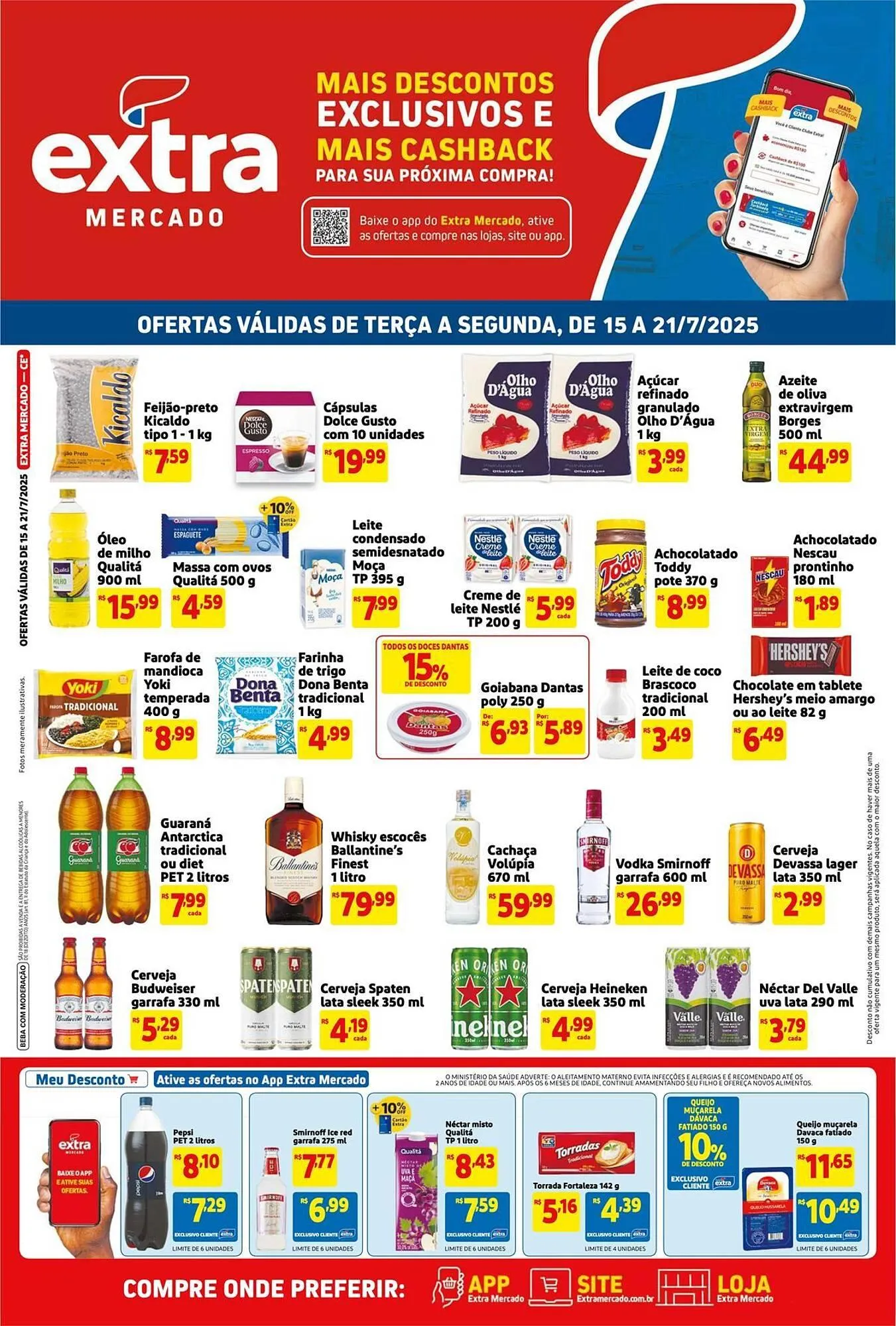 Encarte de Catálogo Extra 15 de julho até 21 de julho 2025 - Pagina 1