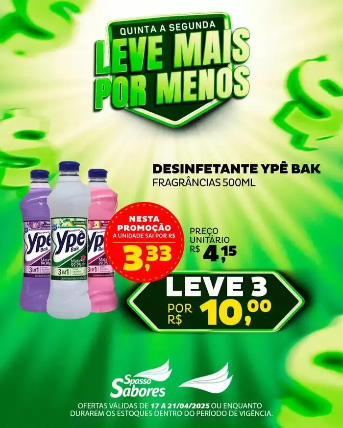 Encarte de Encarte Spasso Sabores 17 de abril até 21 de abril 2025 - Pagina 5