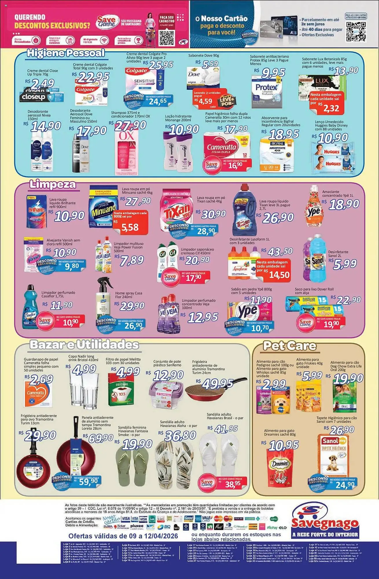 Encarte de Catálogo Supermercados Savegnago 9 de abril até 13 de abril 2026 - Pagina 4