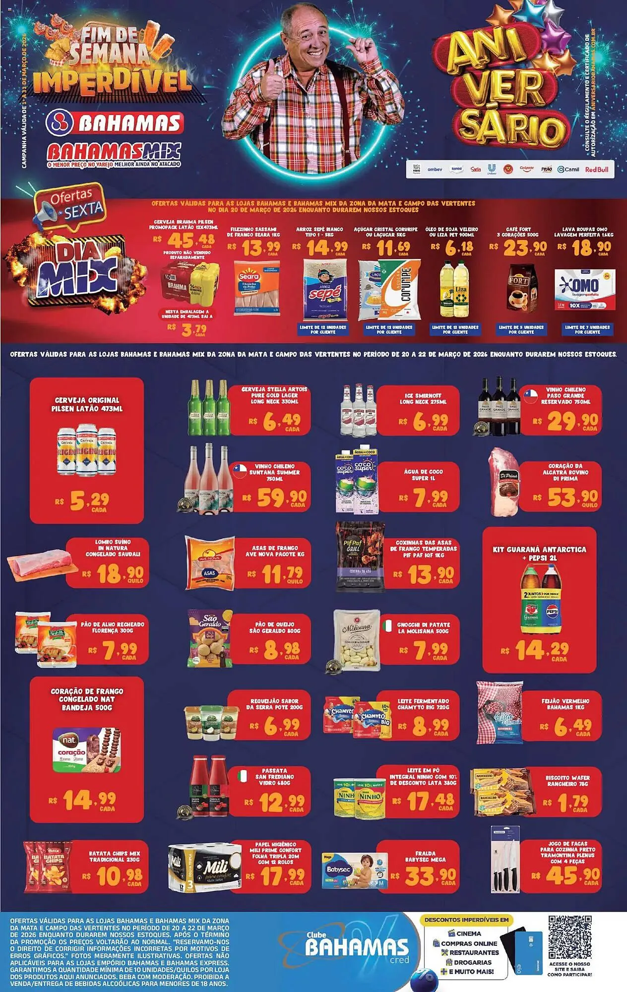 Encarte de Catálogo Bahamas Supermercados 20 de março até 22 de março 2026 - Pagina 1